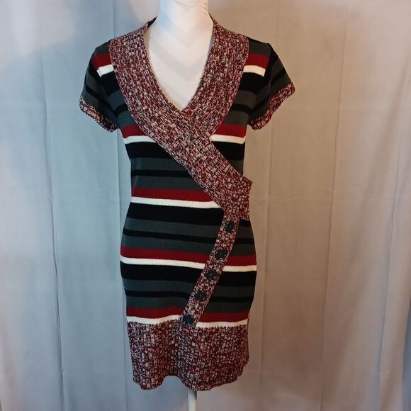 Red Paint Sweater Dress - Picture 6 of 6